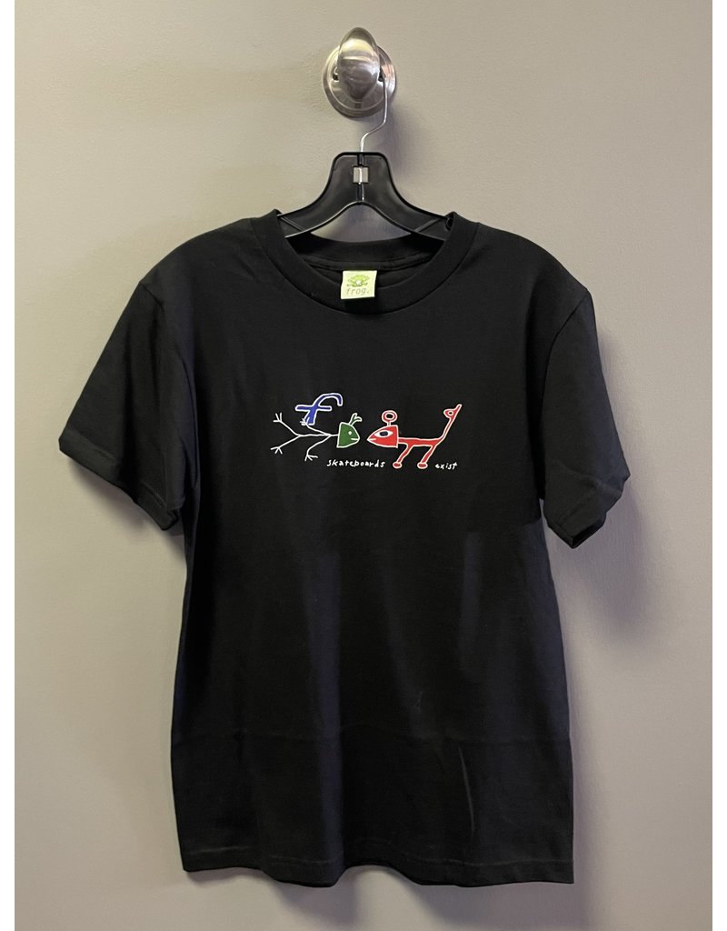 Frog Skateboards Frog Exists! T-Shirt - Black
