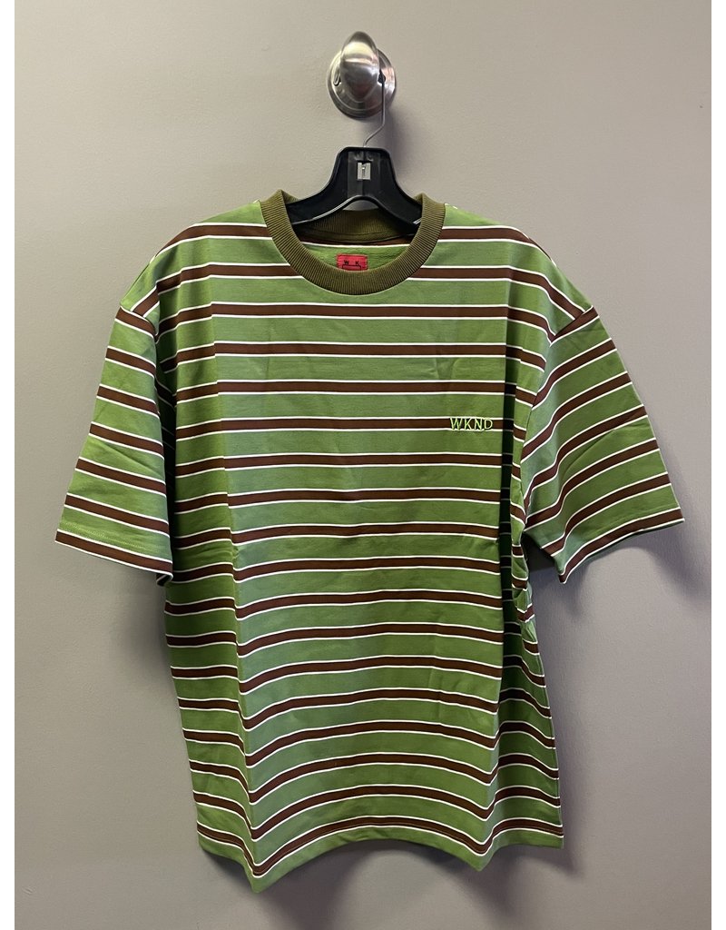 WKND brand WKND Stripe T-Shirt - Green/Brown