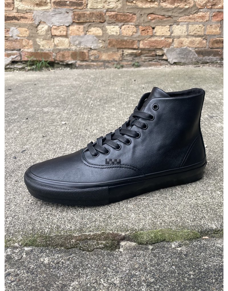 leather vans authentic black