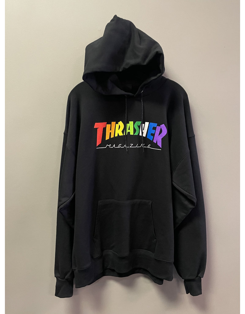 Thrasher Mag Thrasher Rainbow Mag Logo Pullover Hoodie - Black (size  X-Large)