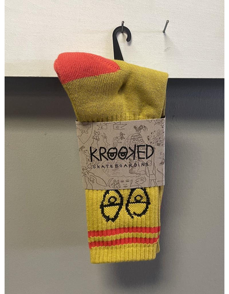Krooked Krooked Eyes Socks - Gold/Red/Black