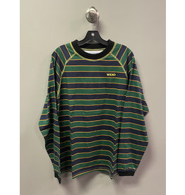 WKND brand WKND Stripe Longsleeve T-shirt - Navy/Green (size X-large)