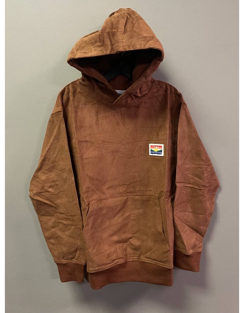 Butter Goods Butter Goods High Wale Cord Pullover Hoodie - Rust  (size X-Large)