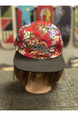 Pardon My Thrashing Pardon My Thrashing Logo 5 Panel Hat - Red/Flowers