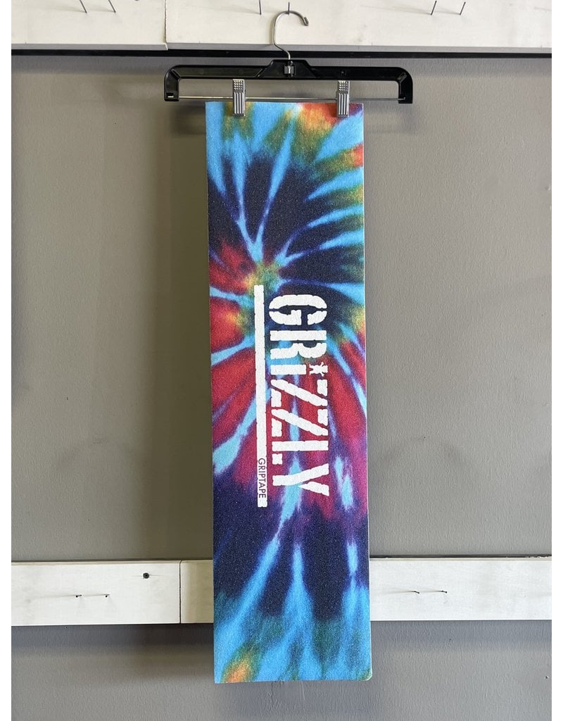 Grizzly Grizzly Tie-Dye Stamp Blue/Red Perforated Grip Sheet 9"