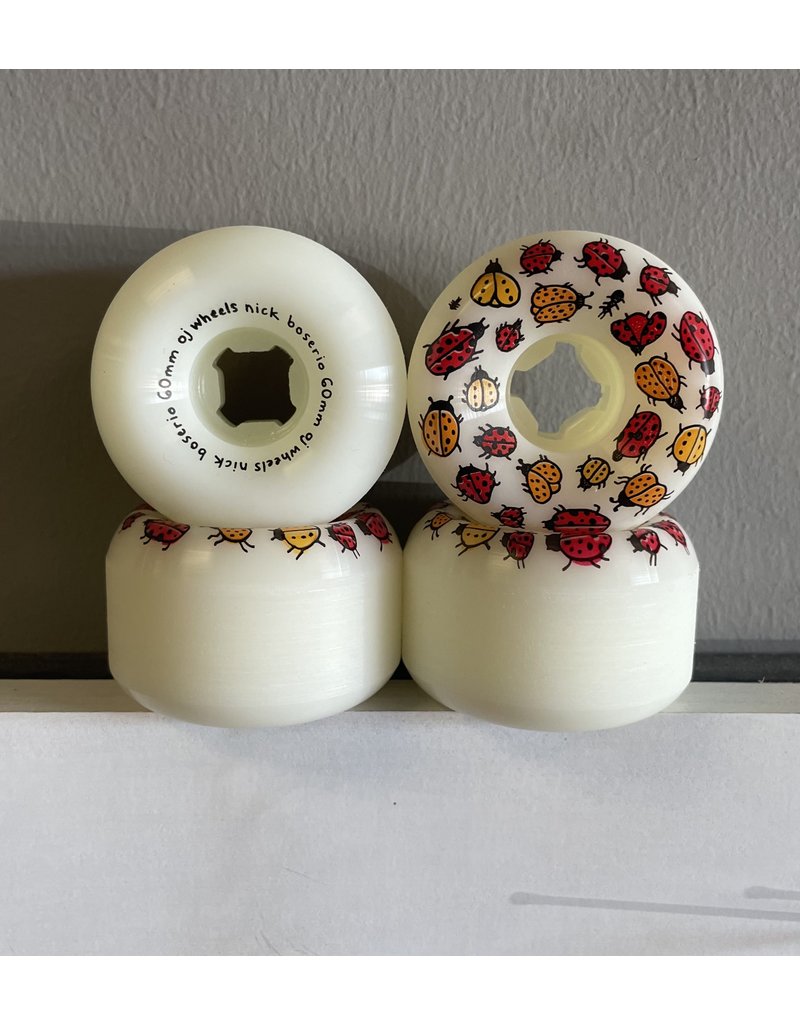 OJ 58mm Boserio Ladybugs Original White 99a Wheels (set of 4) - FA 