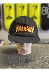 Thrasher Mag Thrasher Godzilla Flame Snapback Hat - Black