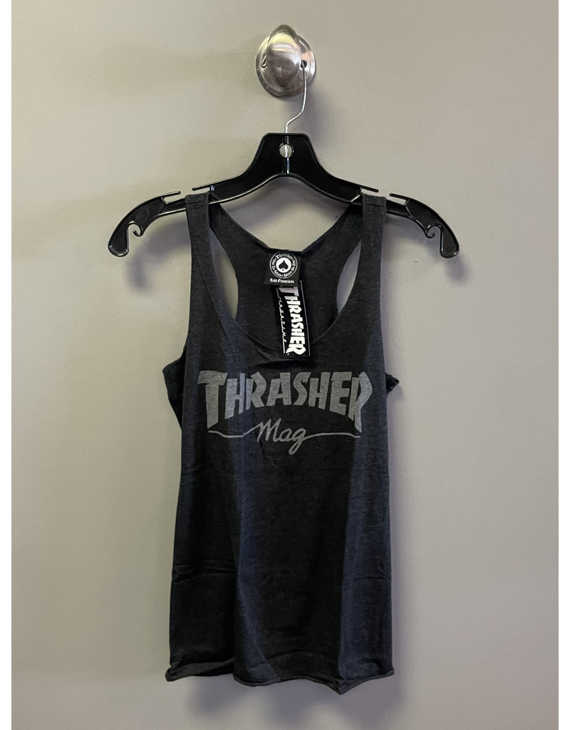 MAG LOGO - WOMENS RACERBACK TANK - BLACK – Thrasher Magazine