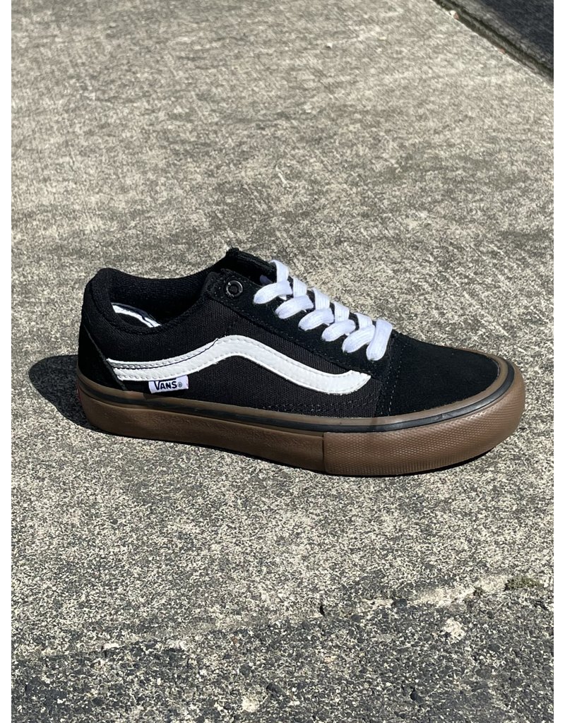 Vans Youth Old Skool Pro - Black/White/Medium Gum - FA SKATES