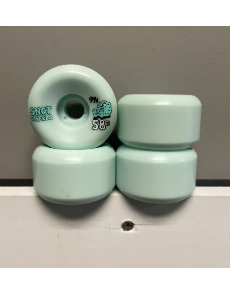 Snot Wheel Co. Snot Team Pale Teal Conical 58mm 99A Wheels (set of 4)