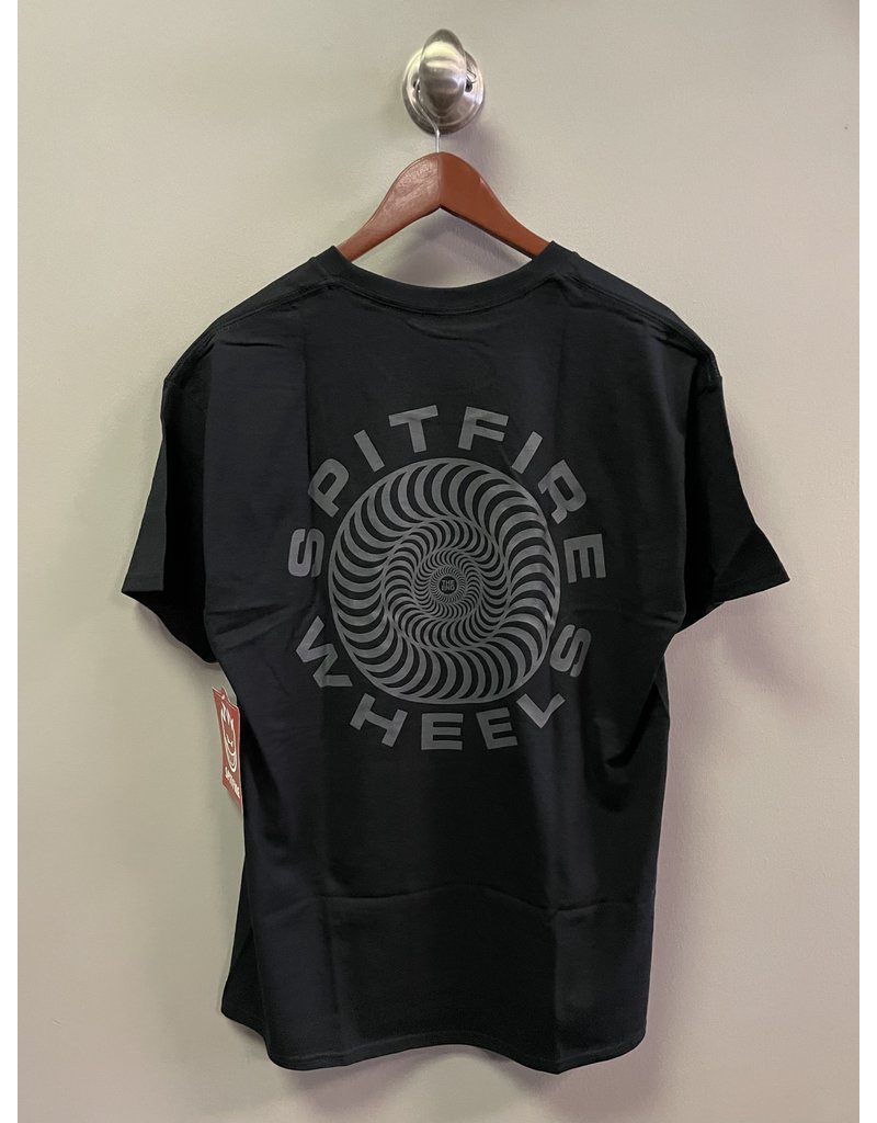 Spitfire Spitfire Classic 87 Swirl T-shirt - Black/Grey (size X-Large)