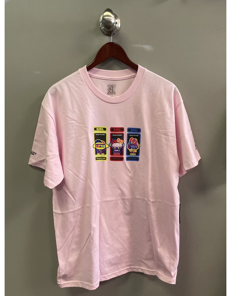 Girl Girl x Sanrio Kawaii Arcade Player T-shirt - Light Pink (size Large)