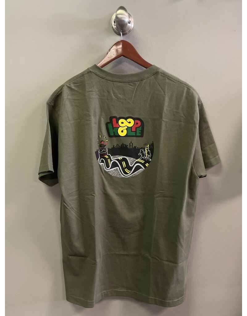 Loophole Wheels Loophole Street Dance T-shirt - Military Green (size X-Large)