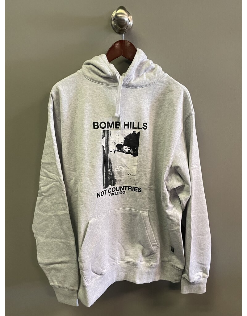 GX1000 GX1000 Bomb Hills Not Countries Hoodie - Ash (size X-Large)