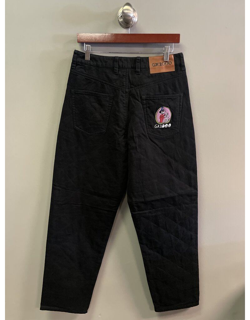 GX1000 Baggy Quilted Twill Pant - Black - FA SKATES GX1000 Baggy Quilted Twill Pant - Black - FA SKATES