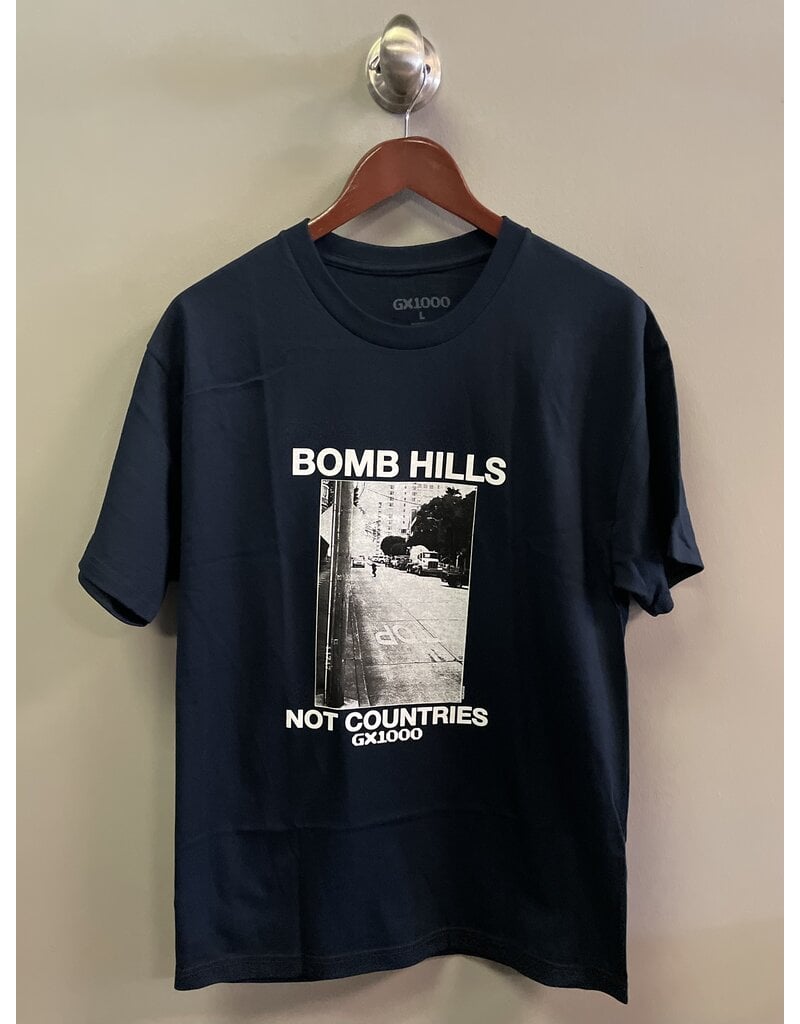 GX1000 GX1000 Bomb Hills Not Countries T-shirt - Navy