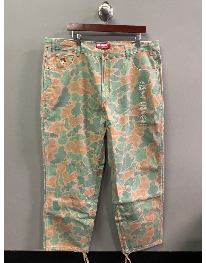 Butter Goods Butter Goods Santosuosso Camo Pants - Washed Camo (size 36)