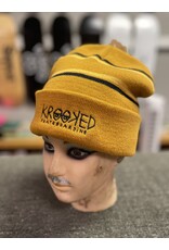 Krooked Krooked KRKD Eyes Cuff Beanie - Natural/Gold