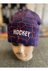 Hockey Hockey Crackle Beanie - Purple Midnight/Red