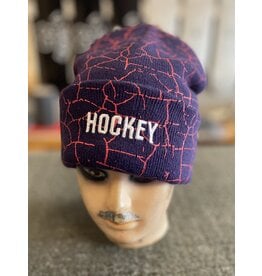 Hockey Hockey Crackle Beanie - Purple Midnight/Red