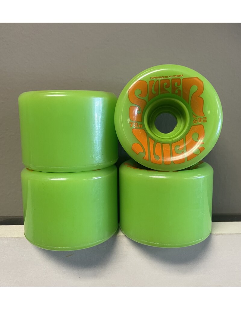 OJ wheels OJ 60mm Super Juice Green 78a wheels (set of 4)