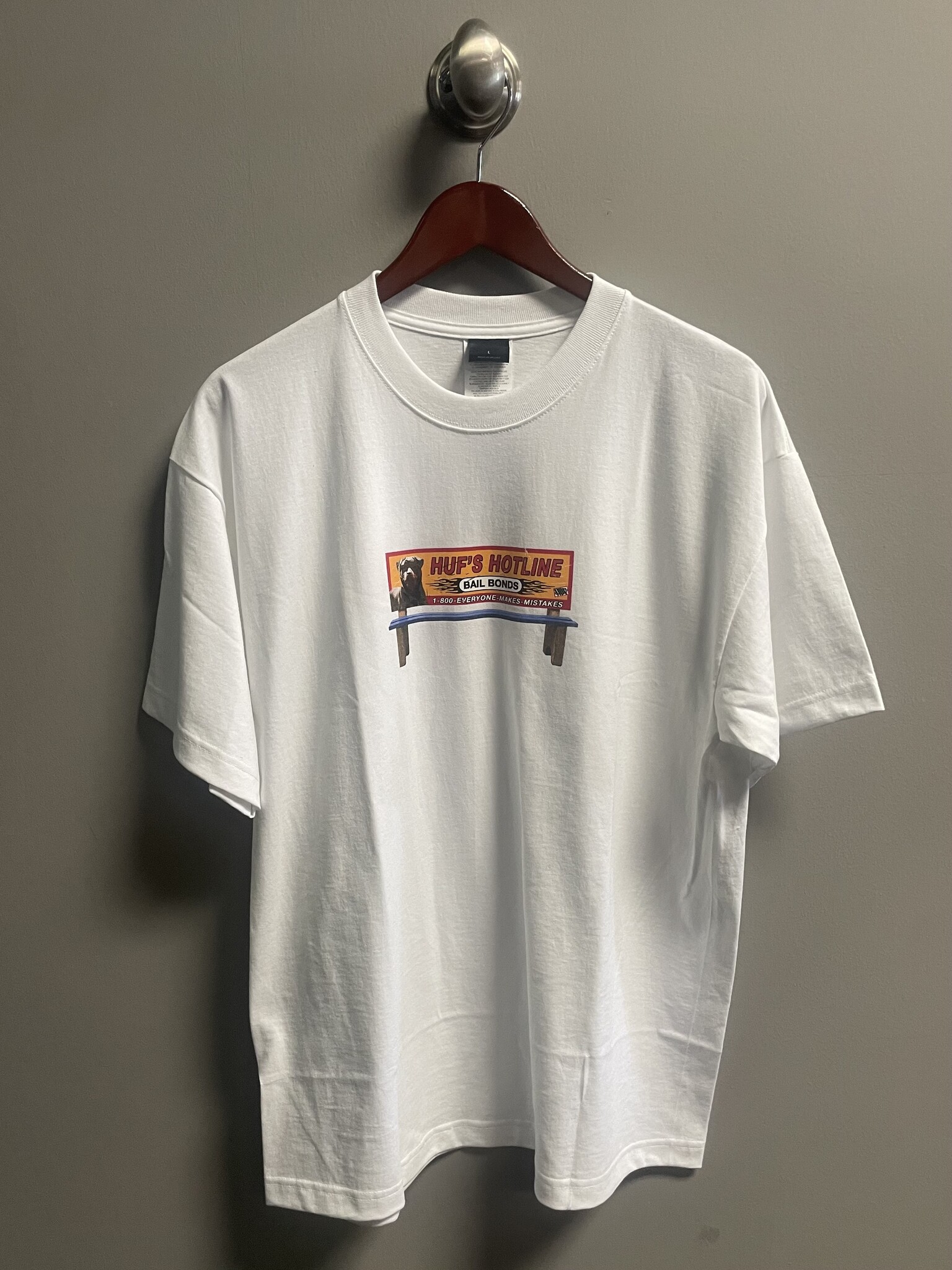 Huf Bail Bonds T shirt White FA SKATES