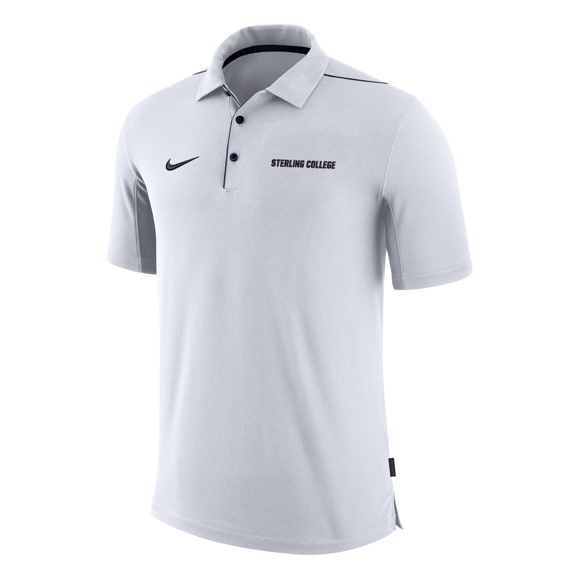 Nike Team Issue Polo - White & Navy - Sterling College Bookstore