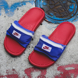 nike benassi red gold