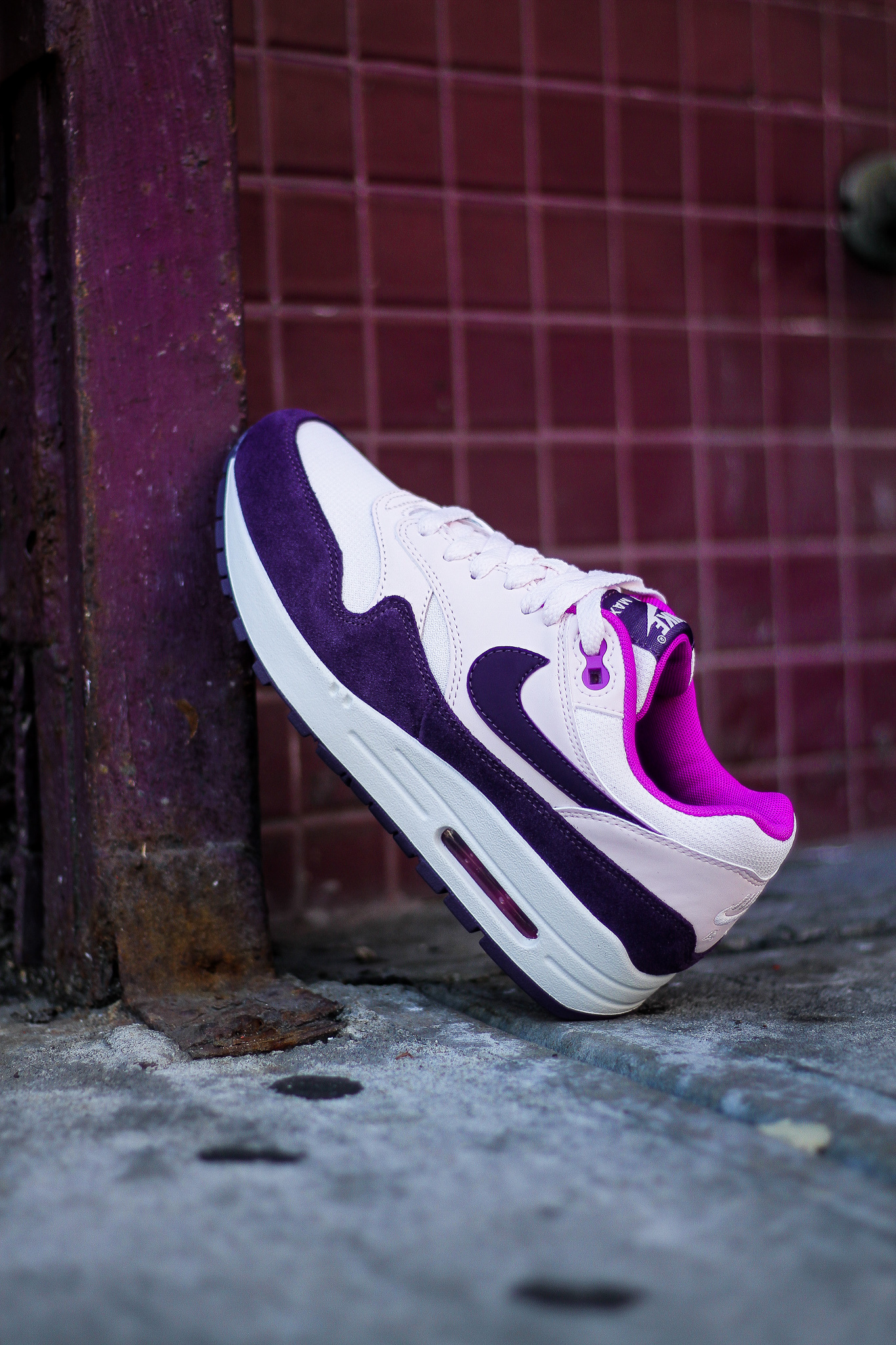 pink and purple air maxes
