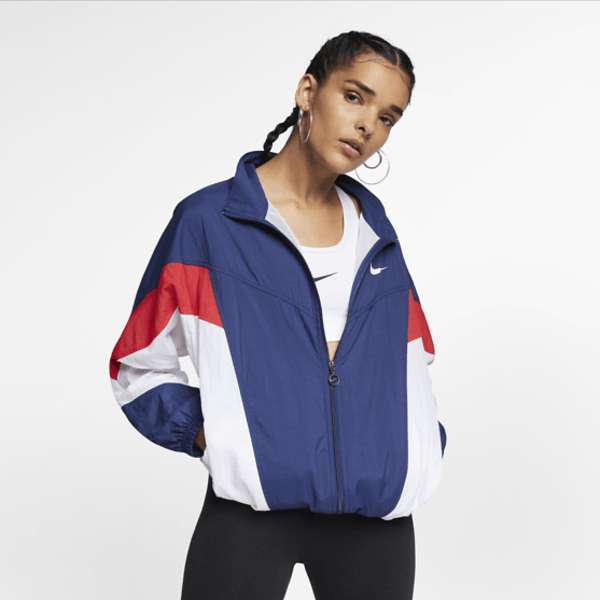 nike windrunner red white blue
