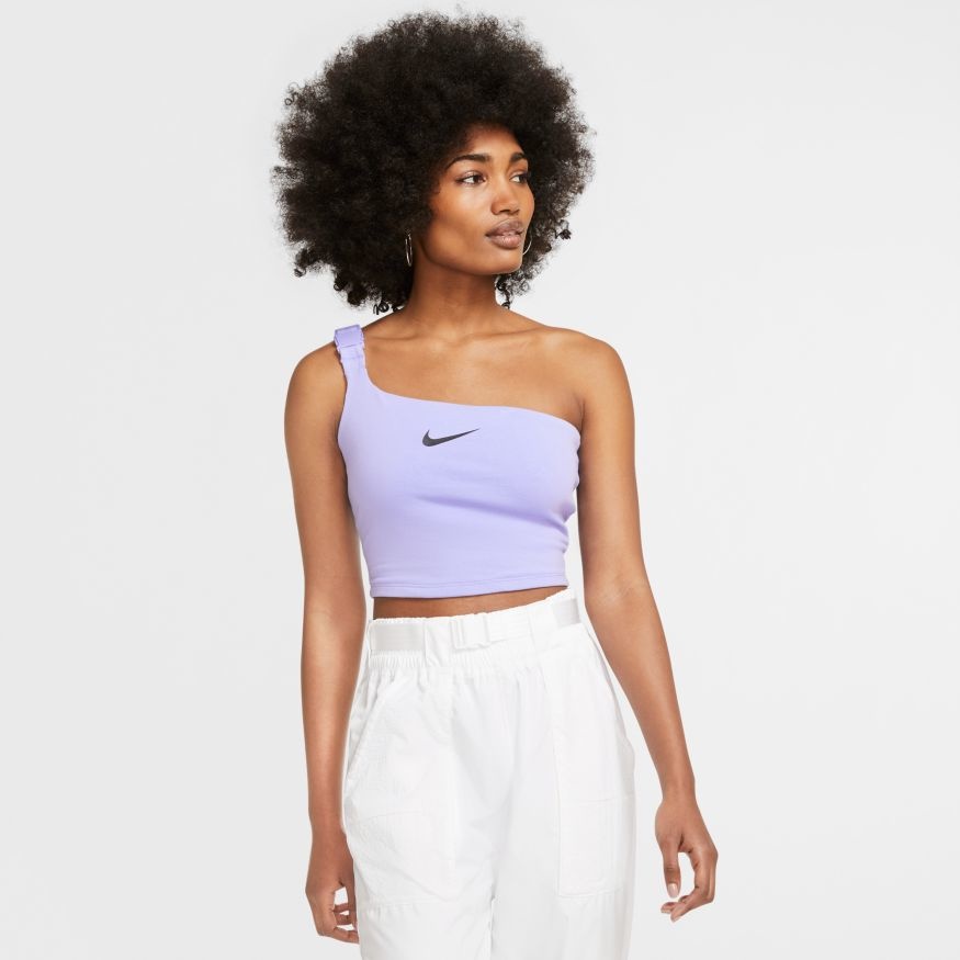 purple nike crop top