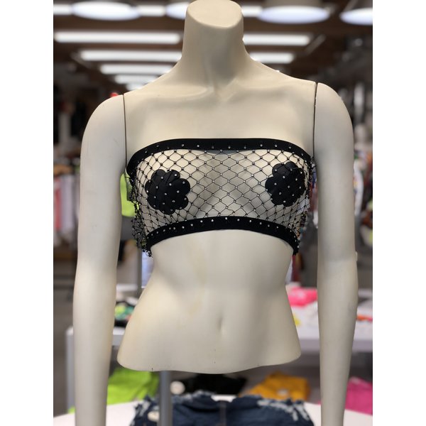diamond fishnet top