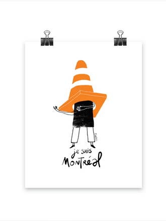 Affiche Orange Montreal 8 X 10 po-MATRICE
