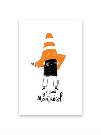 Carte postale orange MATRICE