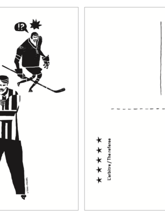 Carte postale Hockey et bière MATRICE