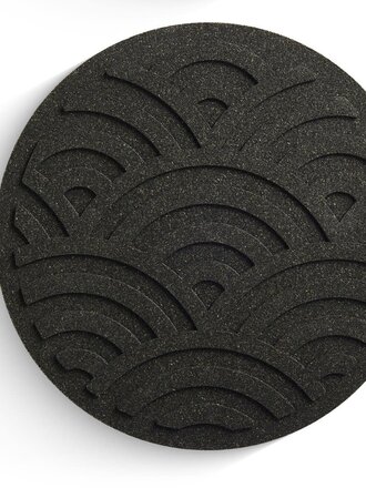 BORN IN SWEDEN · Sous-plat rond | Liège naturel noir | Vagues