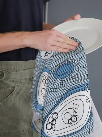 BORN IN SWEDEN · Linge à vaisselle · Archipelago · Bleu