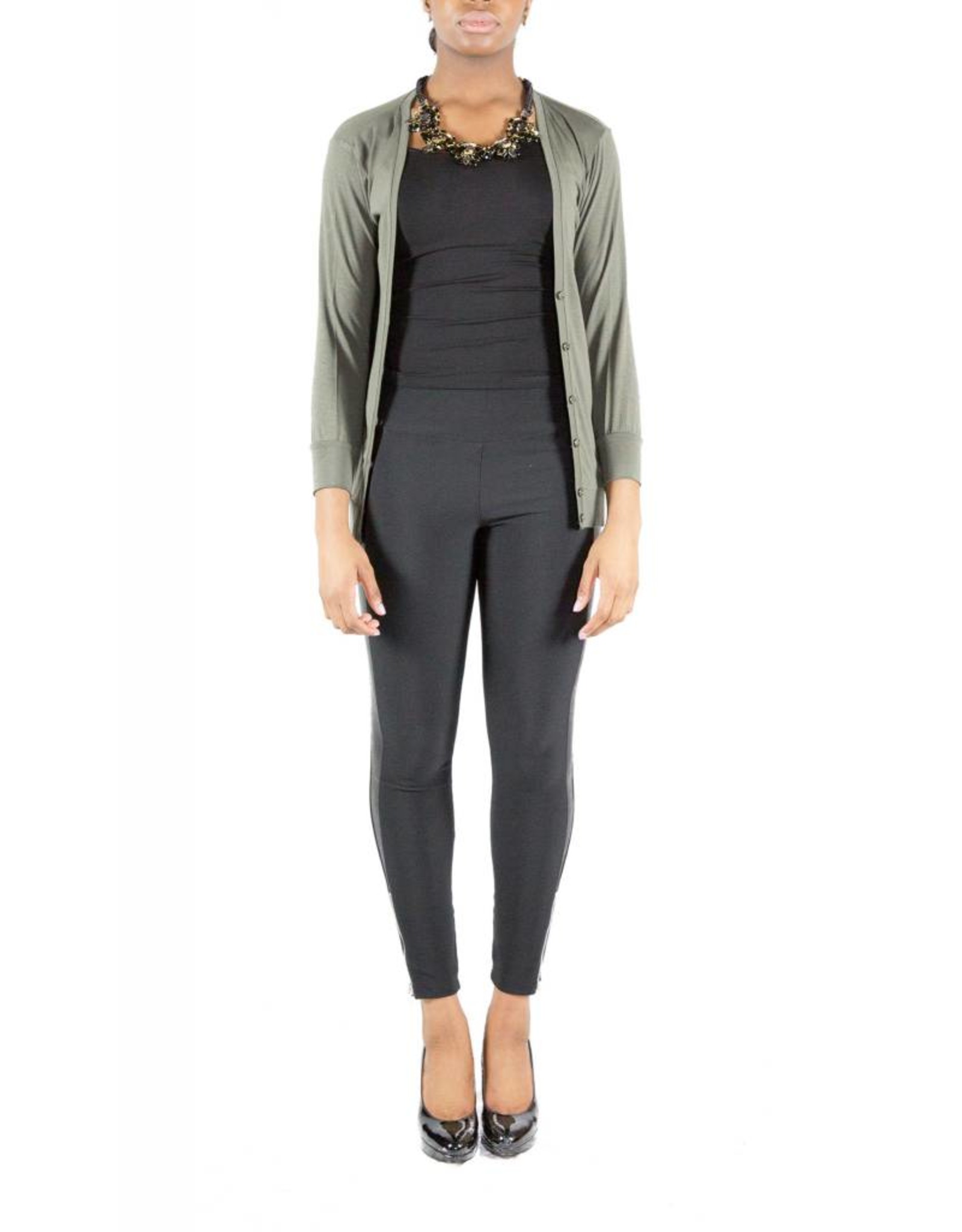 cardigan olive green