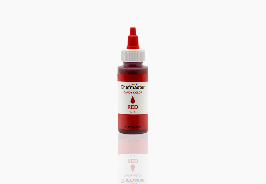 Red 2 oz Liquid Candy Color by Chefmaster 