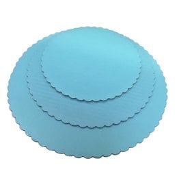 Sky Blue Scalloped Cake Circles 12"