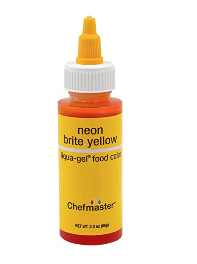 CHEFMASTER LIQUA GEL NEON BRITE YELLOW 2.3 OZ - eCakeSupply