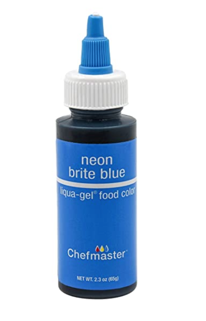 Chefmaster 10.5 oz. Neon Brite Blue Liqua-Gel Food Coloring