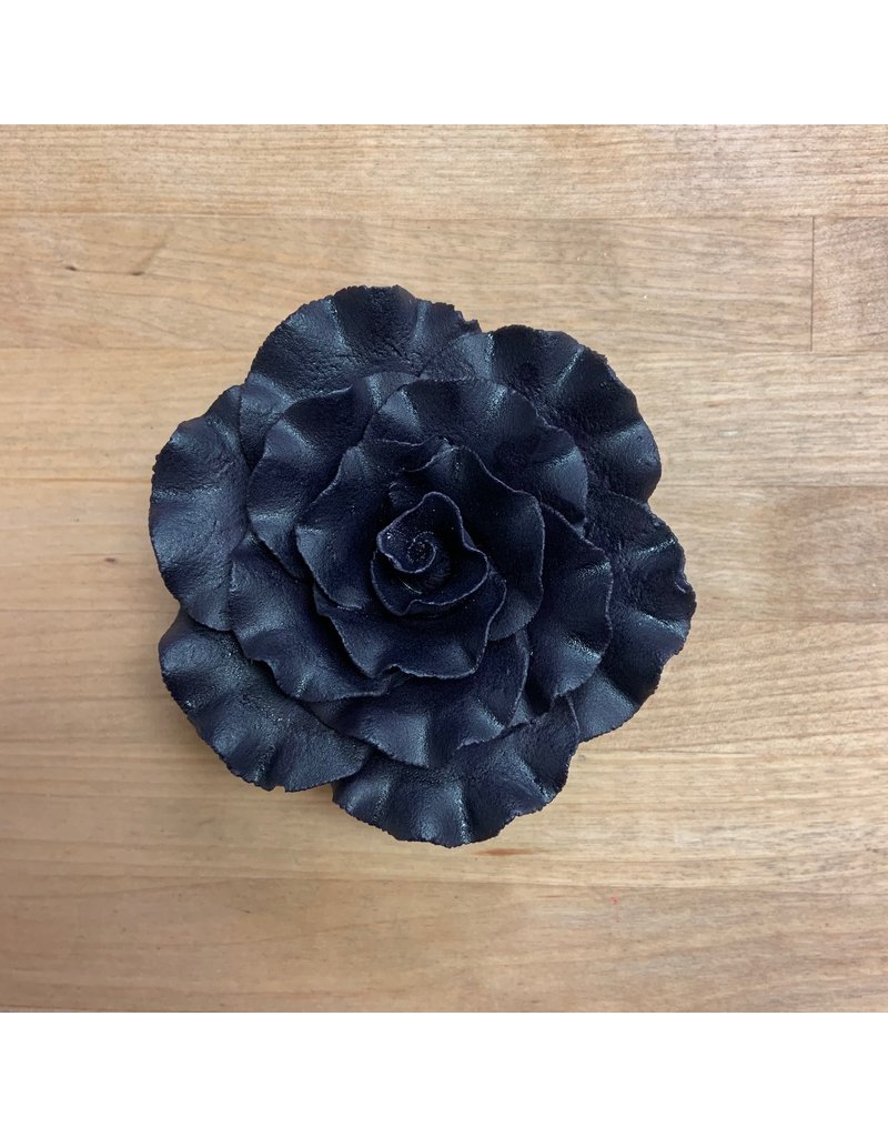 SUGAR FLOWER FORMAL ROSE BLACK 3"