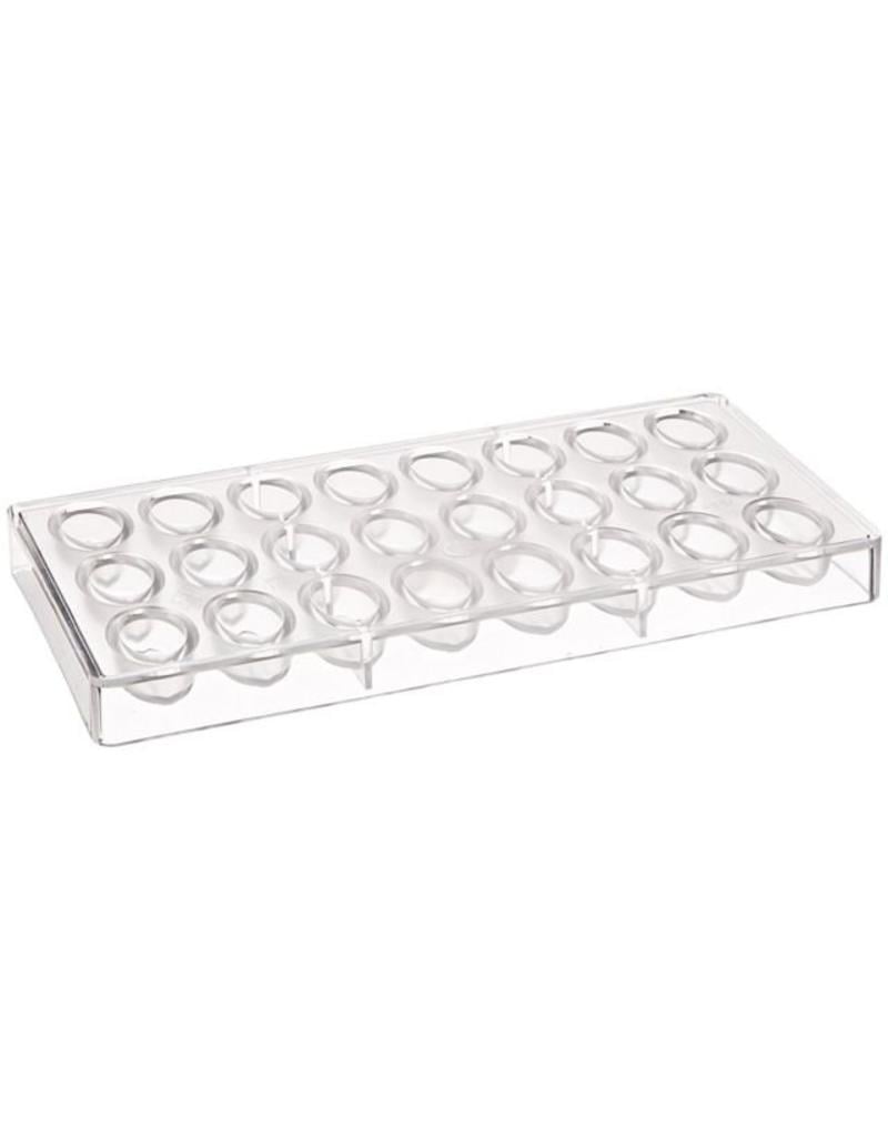 Polycarbonate Chocolate Mold Undulating Oval PCM-1064