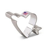 4" HEART W/ ARROW METAL COOKIE CUTTER