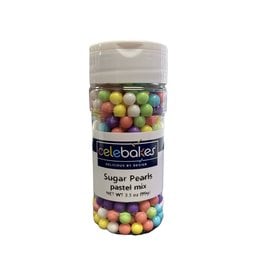 SUGAR PEARLS PASTEL MIX (6.5mm) 3.5 OZ