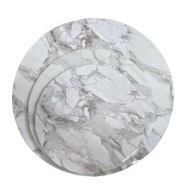 Round Cake Drum White Marble 16" (DR16WM)