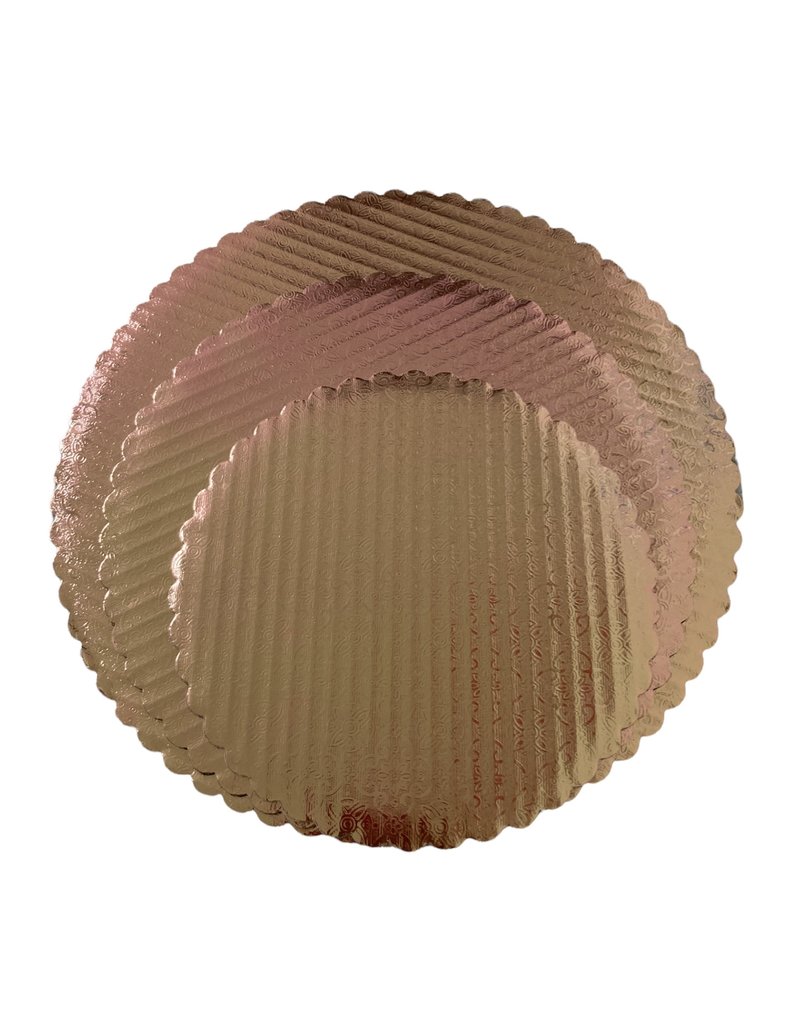 Scalloped Cake Circle Rose Gold 10" (SCA10RG)