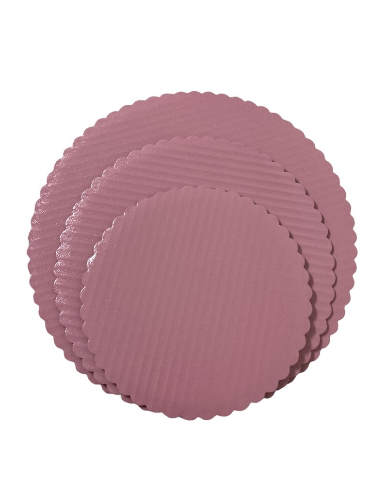 Scalloped Cake Circle Light Pink 8" (SCA8LP)