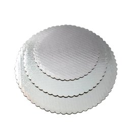 Silver Scalloped Cake Circle 6" (SCA6S)